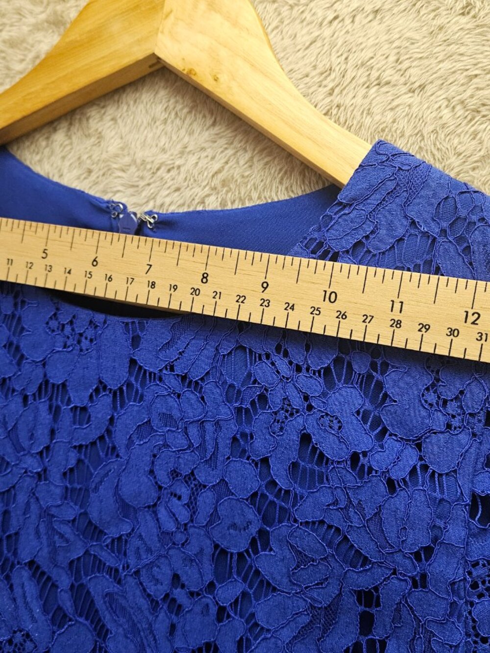 J.Crew Floral Lace Dress Cocktail Night Out Long Sleeves Cobalt Blue Size 0 - Picture 6 of 9